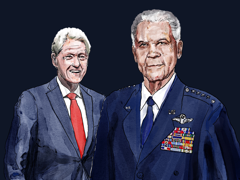President Bill Clinton and Benjamin O. Davis
